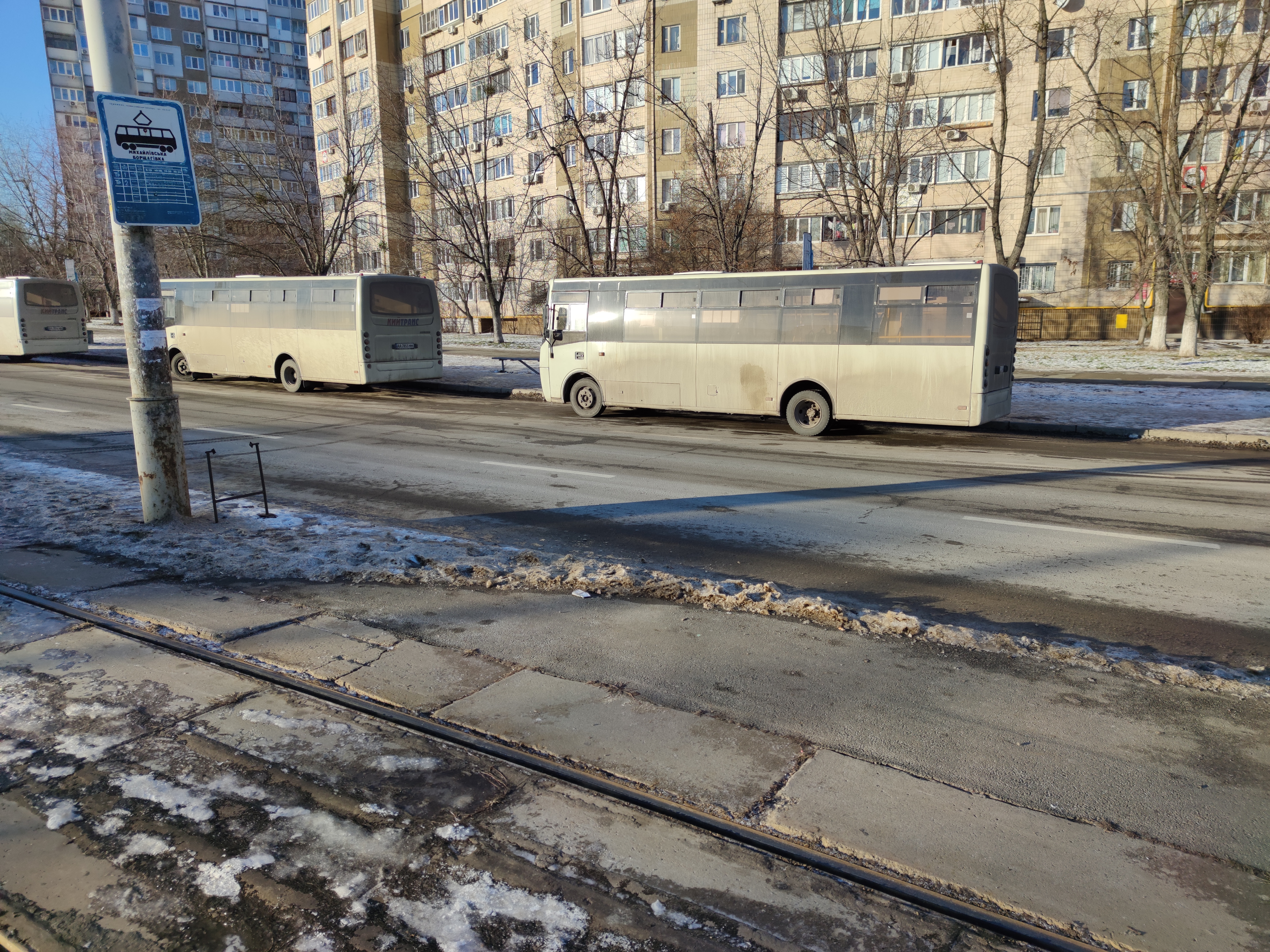 Остановка "Михайловская Борщаговка"