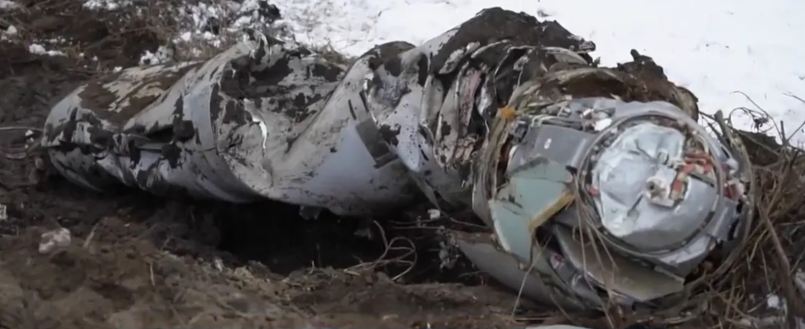 Збита ракета. Фото: скріншот із відео