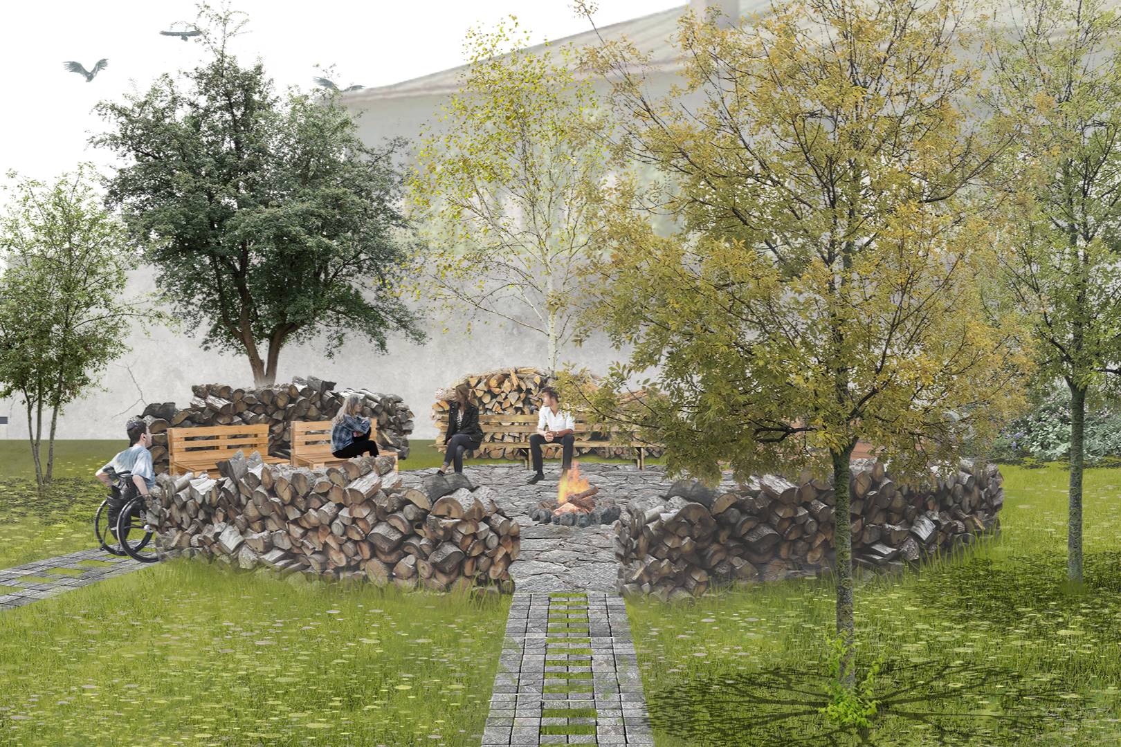 Проєкт терапевтичного саду з особистого архіву Мікаеля Колвілла-Андерсена.