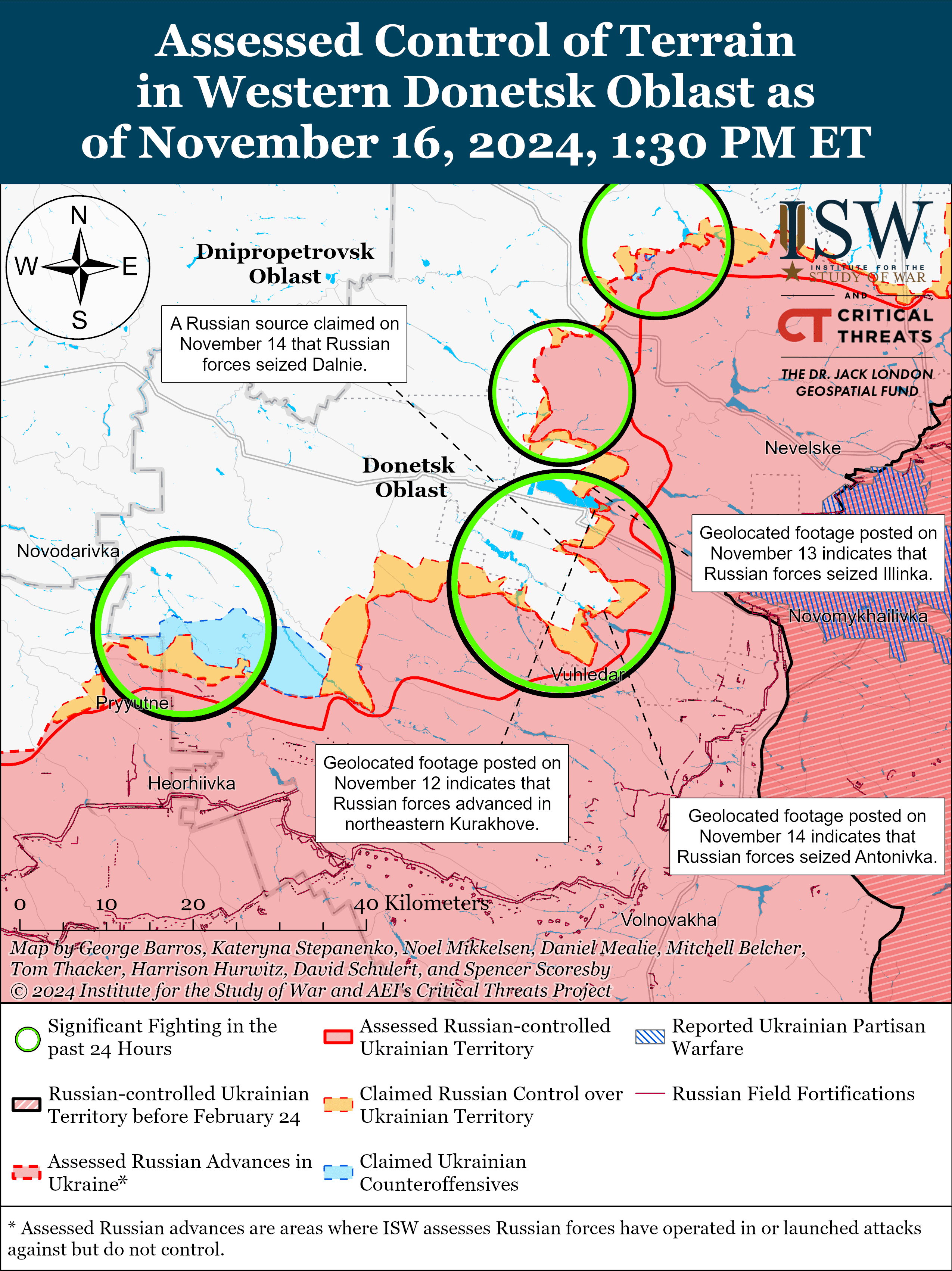 Карта бойових дій в Україні 17 листопада фото 8 7