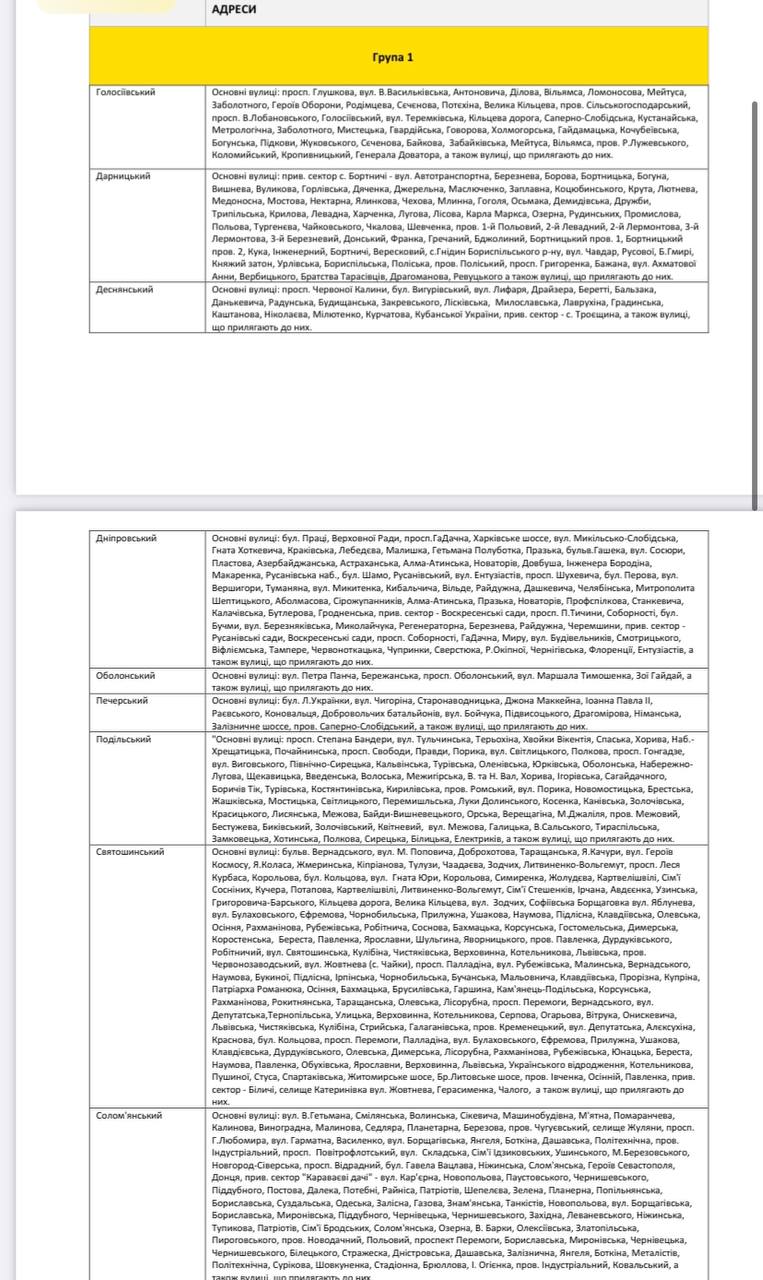 Коли у Києві та області можуть відключити електроенергію: графік.