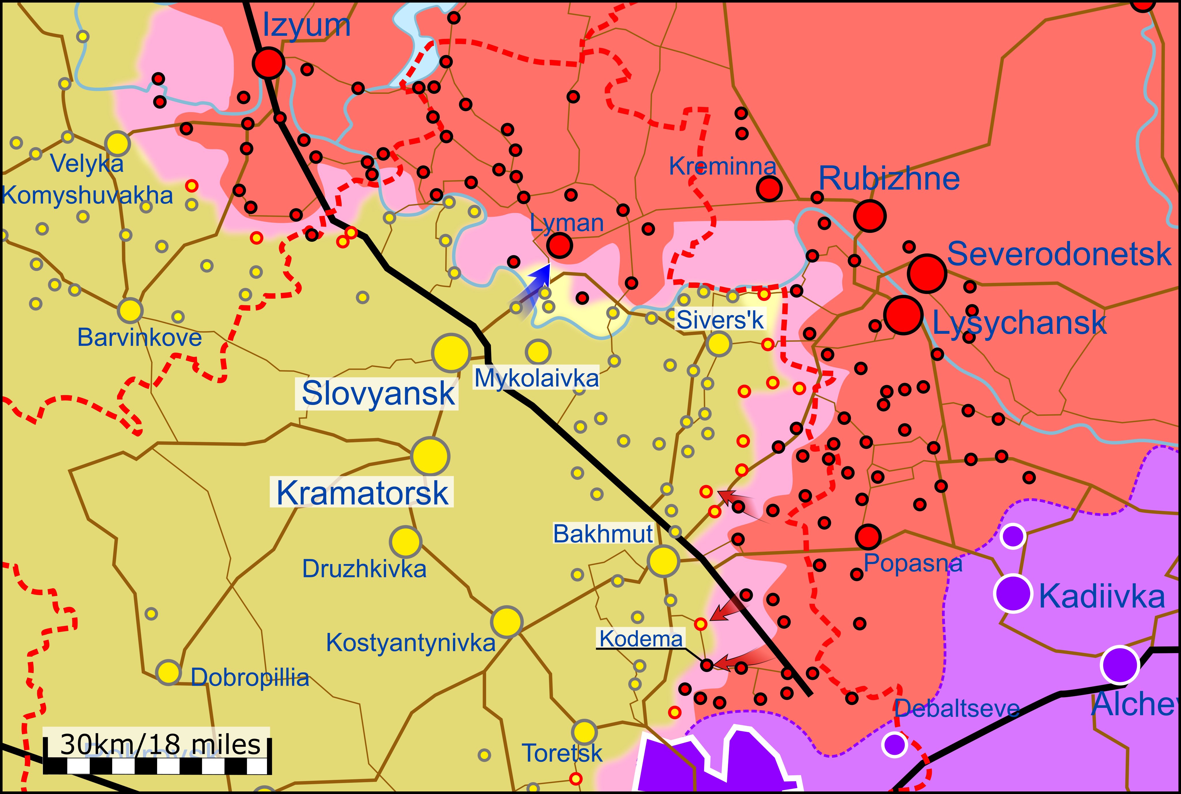 Карта боевых действий украина 10 июля 2022
