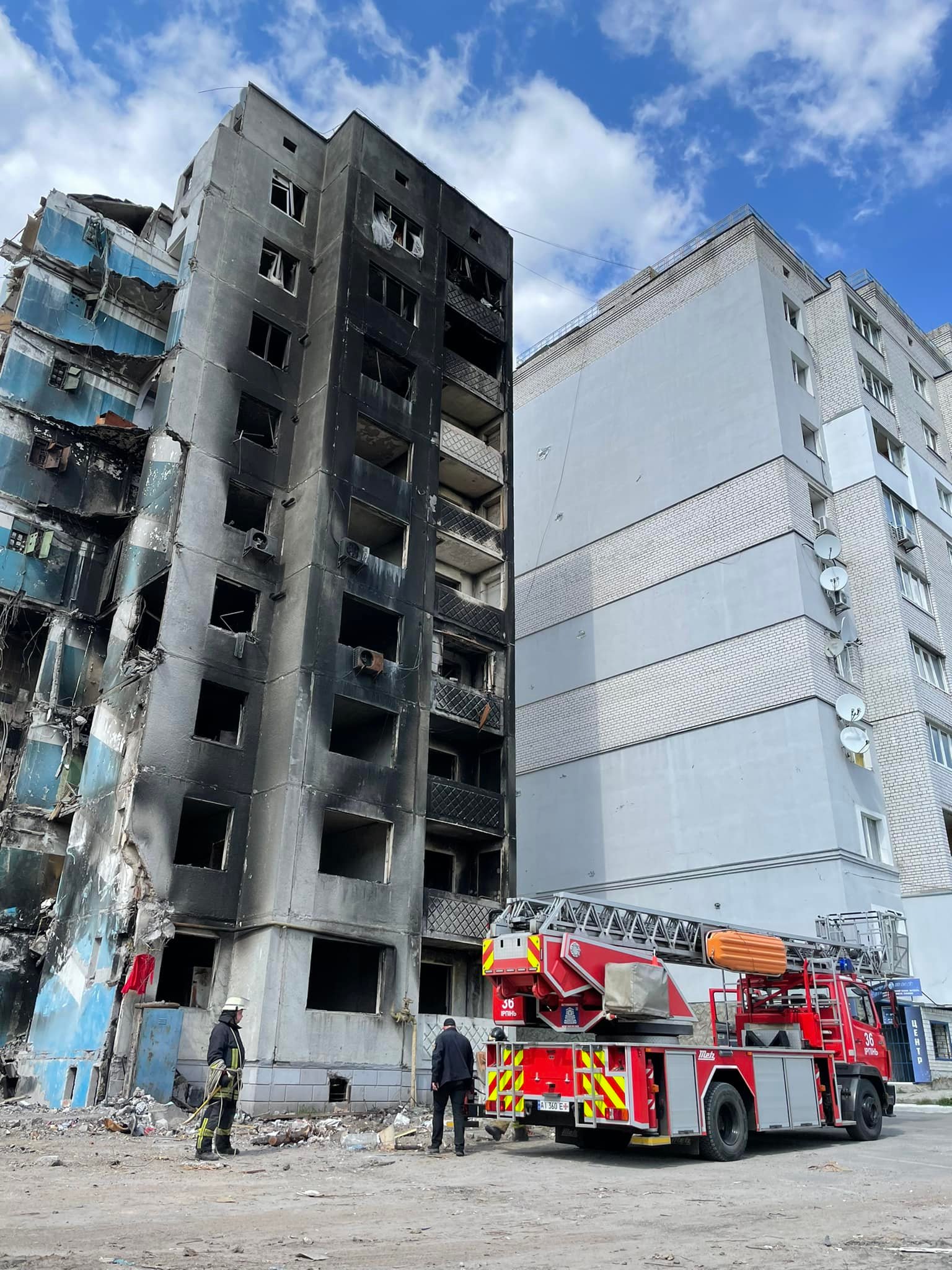 У Бородянці із 7 поверху зруйнованого будинку врятували кота.