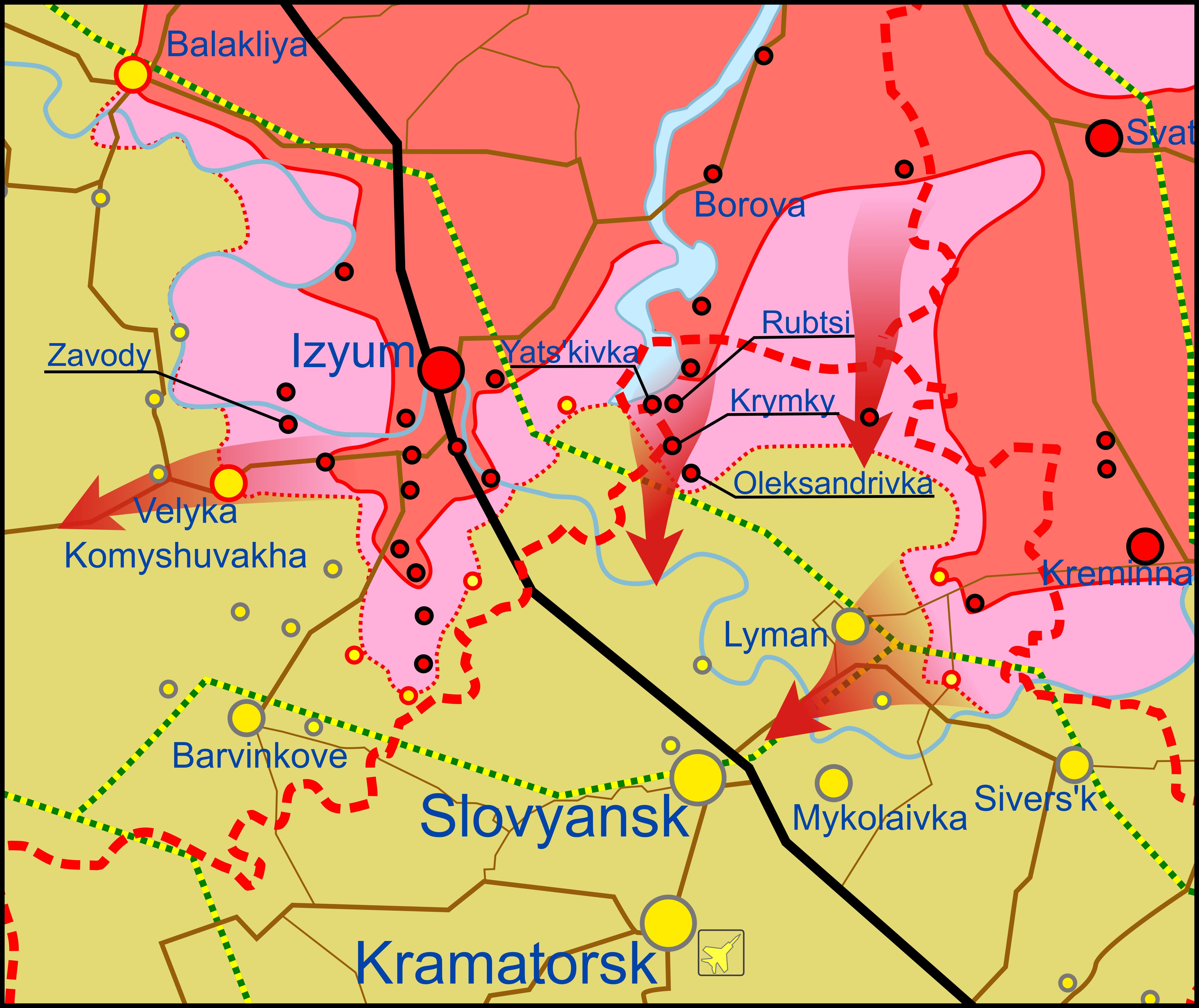 Мапа бойових дій в Україні 28 квітня.