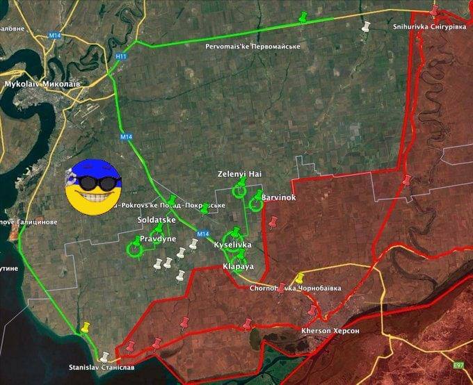 Карта боевых действий в Украине 26 апреля. || Фото: Оперативный ЗСУ