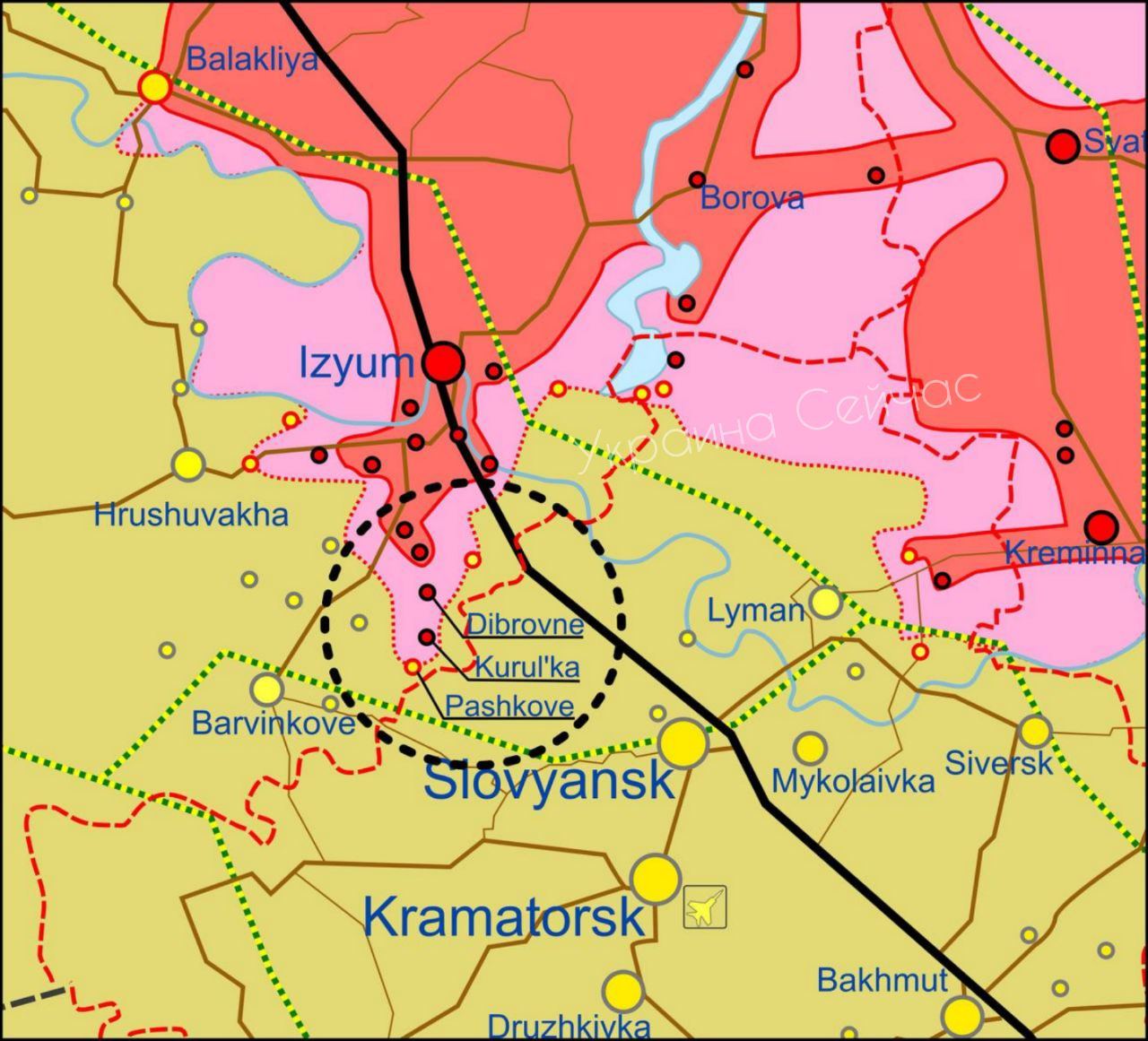 Мапа бойових дій в Україні 26 квітня.