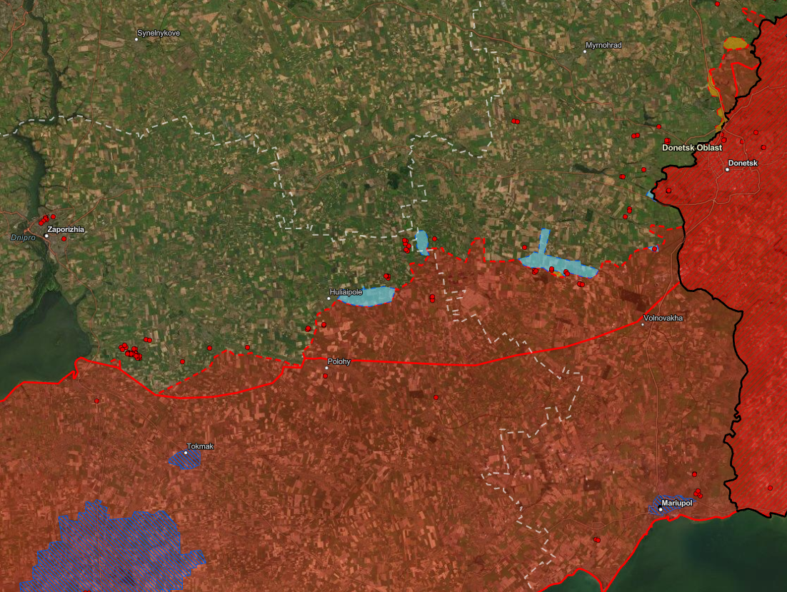 Карта боевых действий на Украине 5 июля.