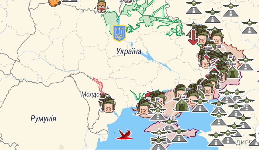 Карта бойових дій в Україні 12 серпня.