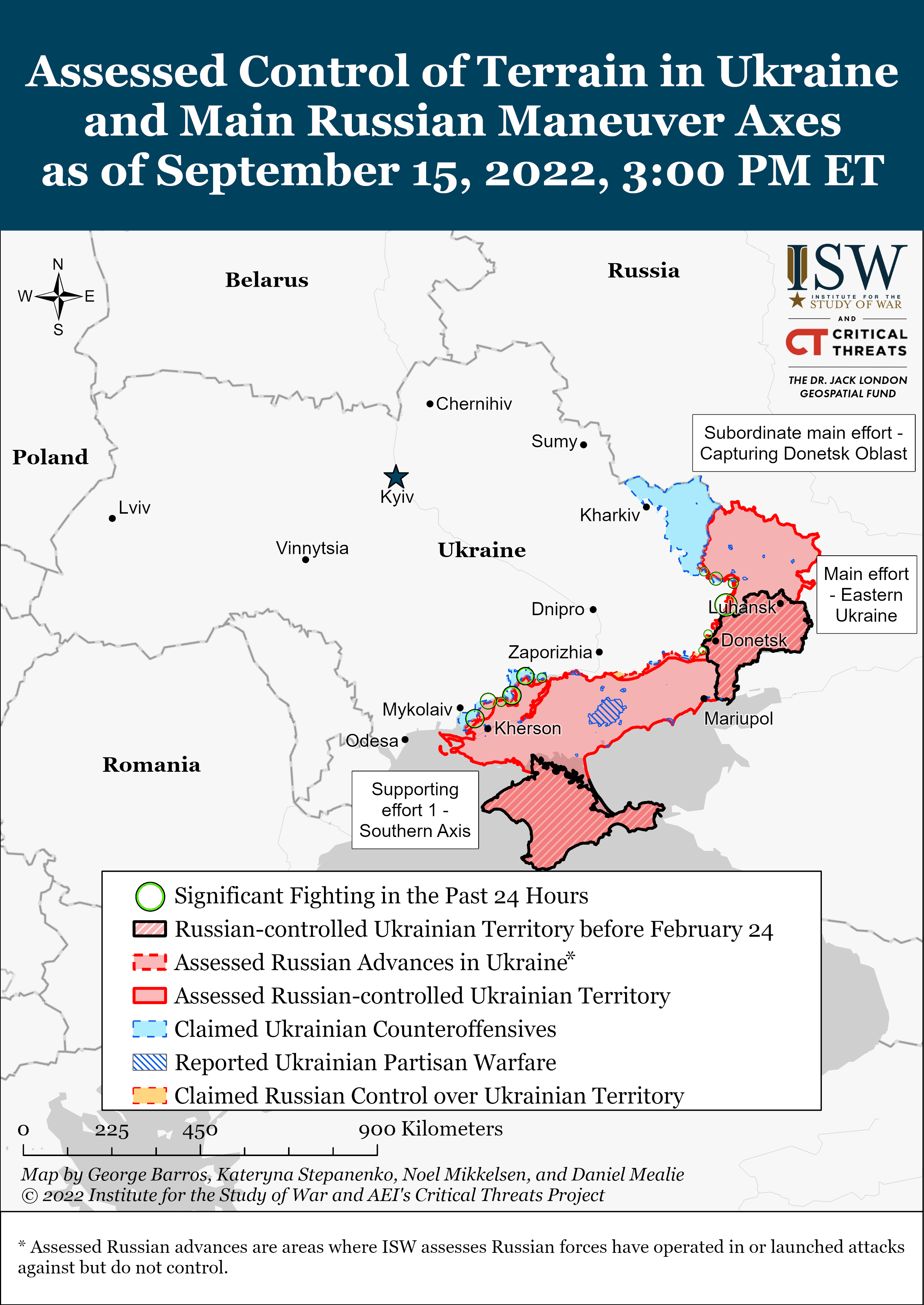 Киев карта боевых действий