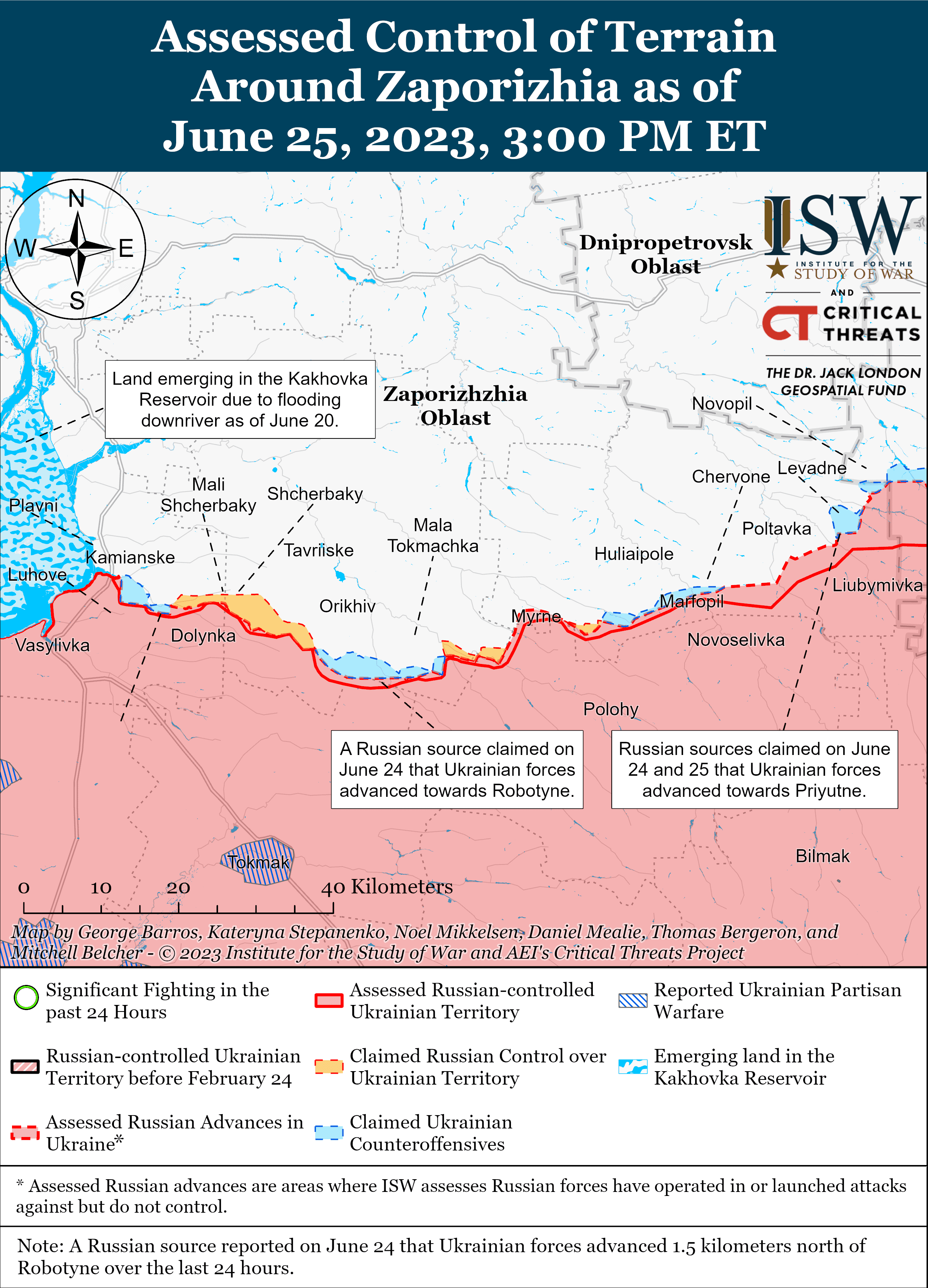 Карта бойових дій 26 червня -