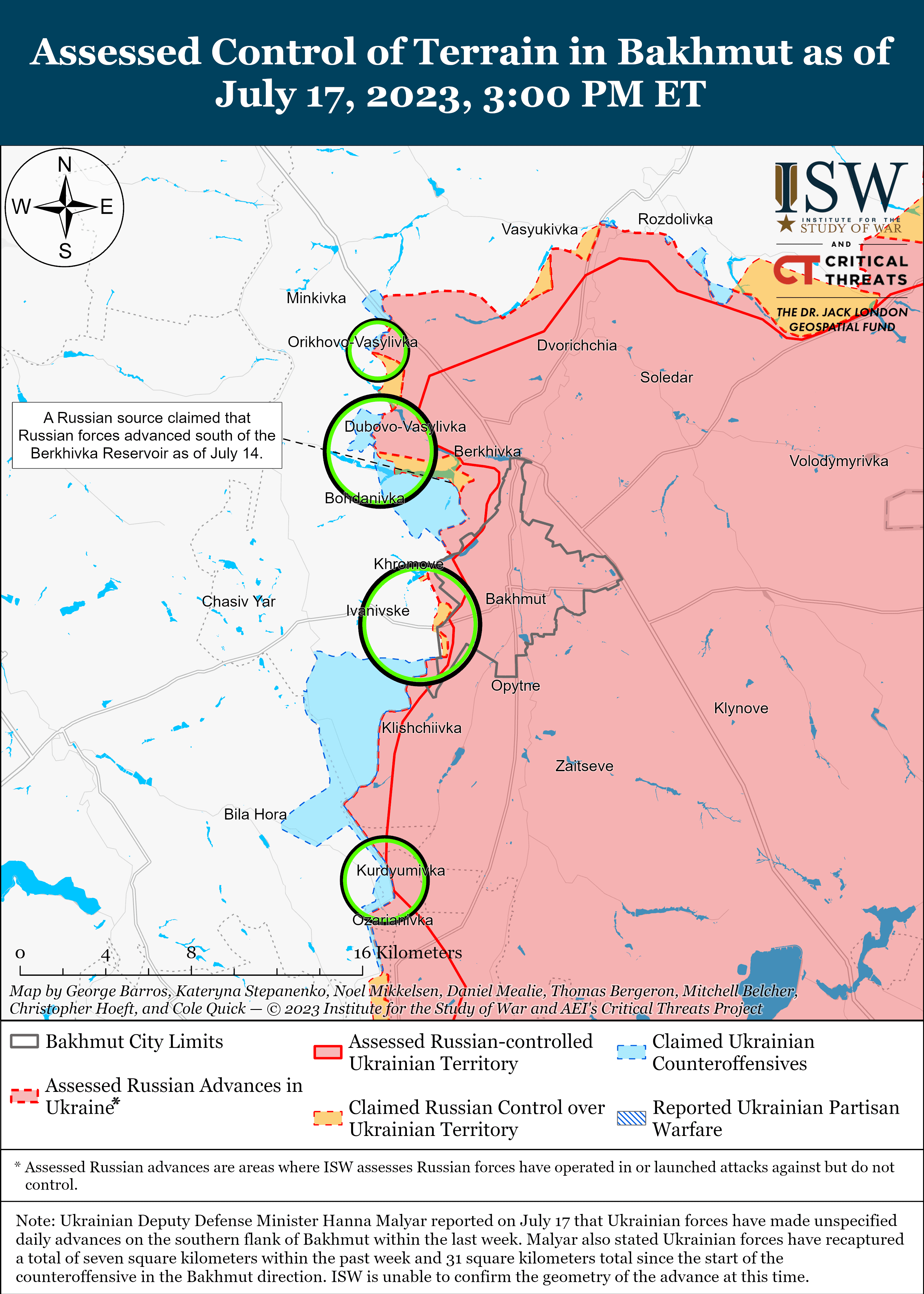 Карта бойових дій 18 липня &ndash;