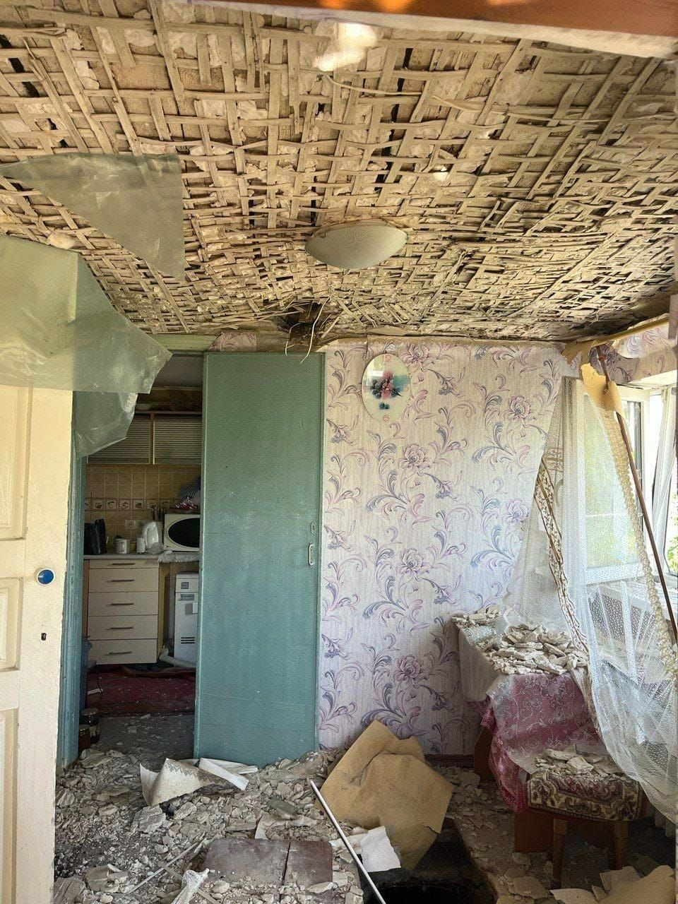 Последствия повреждений в доме Виктории Суско &ndash;