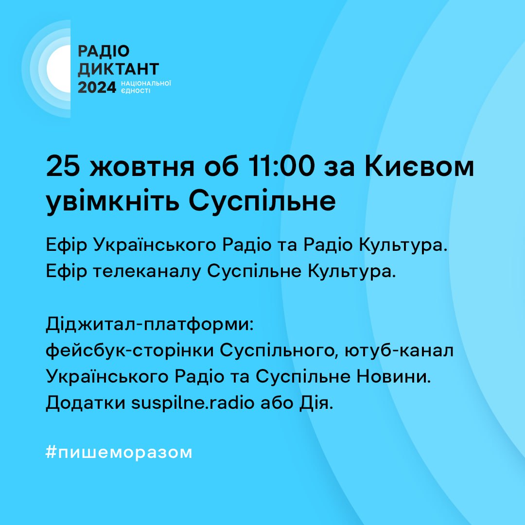 25 жовтня до Дня української писемності та мови відбудеться Радіодиктант Національної єдності фото 2 1