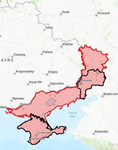 Карта боевых действий в Украине 4 октября -