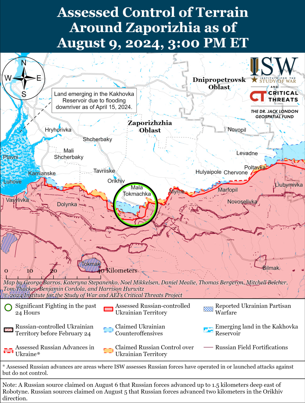 Карта боевых действий.