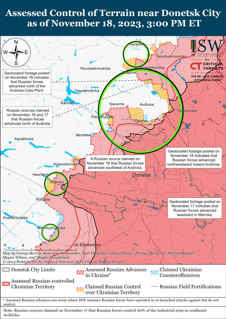 Карта бойових дій в Україні на 19 листопада фото 3 2