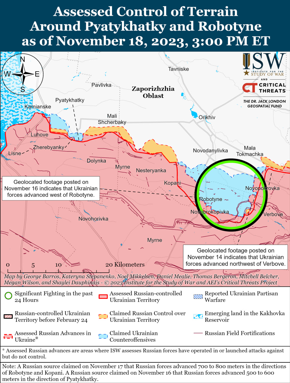 Карта бойових дій в Україні на 19 листопада фото 5 4