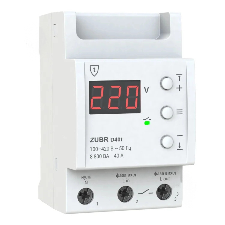 DIN-рельсовое реле напряжения.