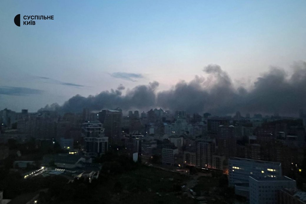 Задымленность Киева после ночной атаки РФ. 10 июня 2025г. Фото:Общественное Новости
