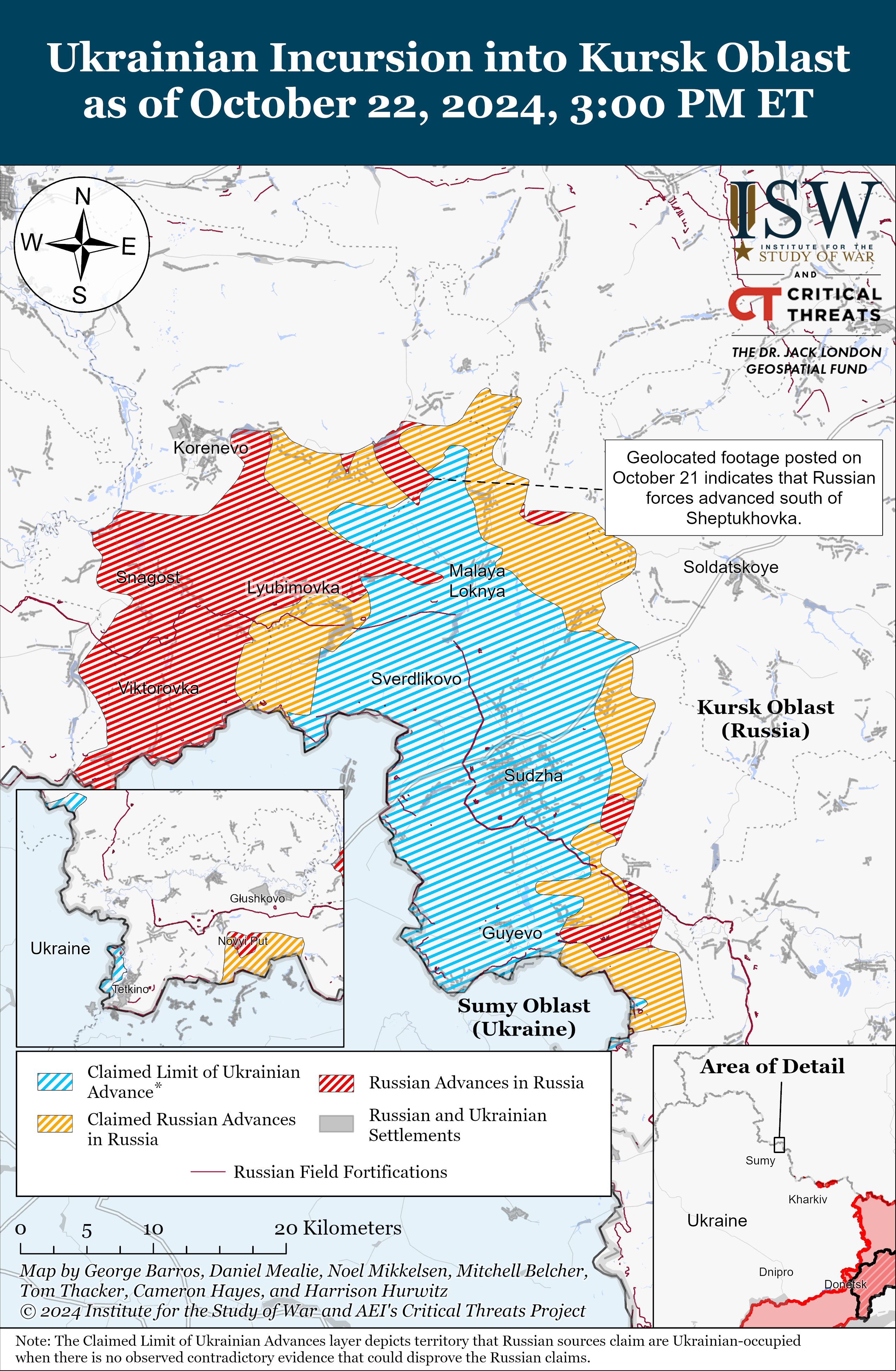 Карта боевых действий. Фото: understandingwar.org