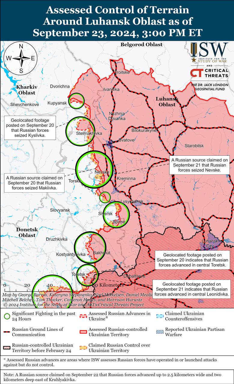 Карта бойових дій. Фото: understandingwar.org