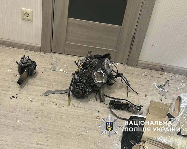 Наслідки російського обстрілу Києва, 12 лютого 2026 року. Фото: Нацполіція