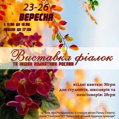 Выставка фиалок и комнатных растений: фото 1 Киевский городской дом природы